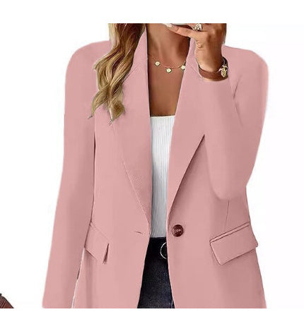 Women’s Lapel Casual Suit Jacket | Long Sleeve Outwear for Commuting - MegaMart USA