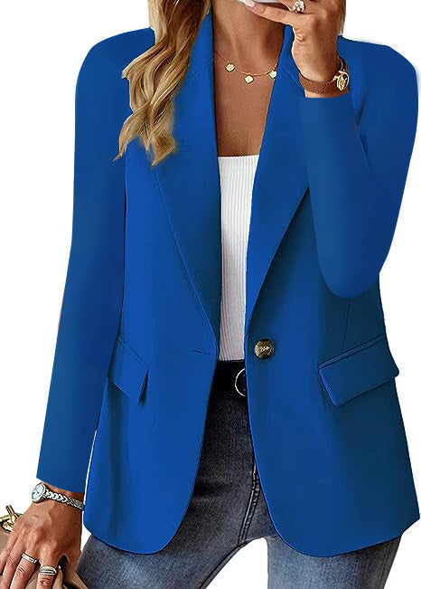 Women’s Lapel Casual Suit Jacket | Long Sleeve Outwear for Commuting - MegaMart USA