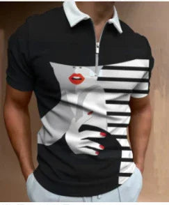 Face Art Print T-shirt for Men | Stylish Streetwear Short Sleeve Tee USA - MegaMart USA