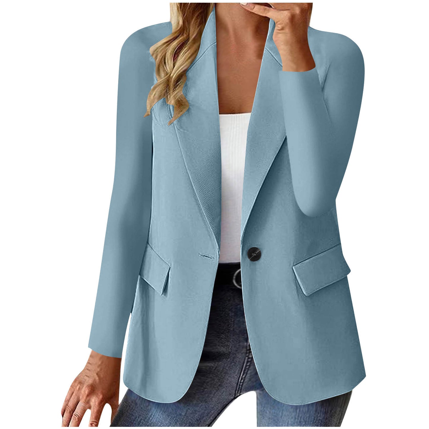 Women’s Lapel Casual Suit Jacket | Long Sleeve Outwear for Commuting - MegaMart USA