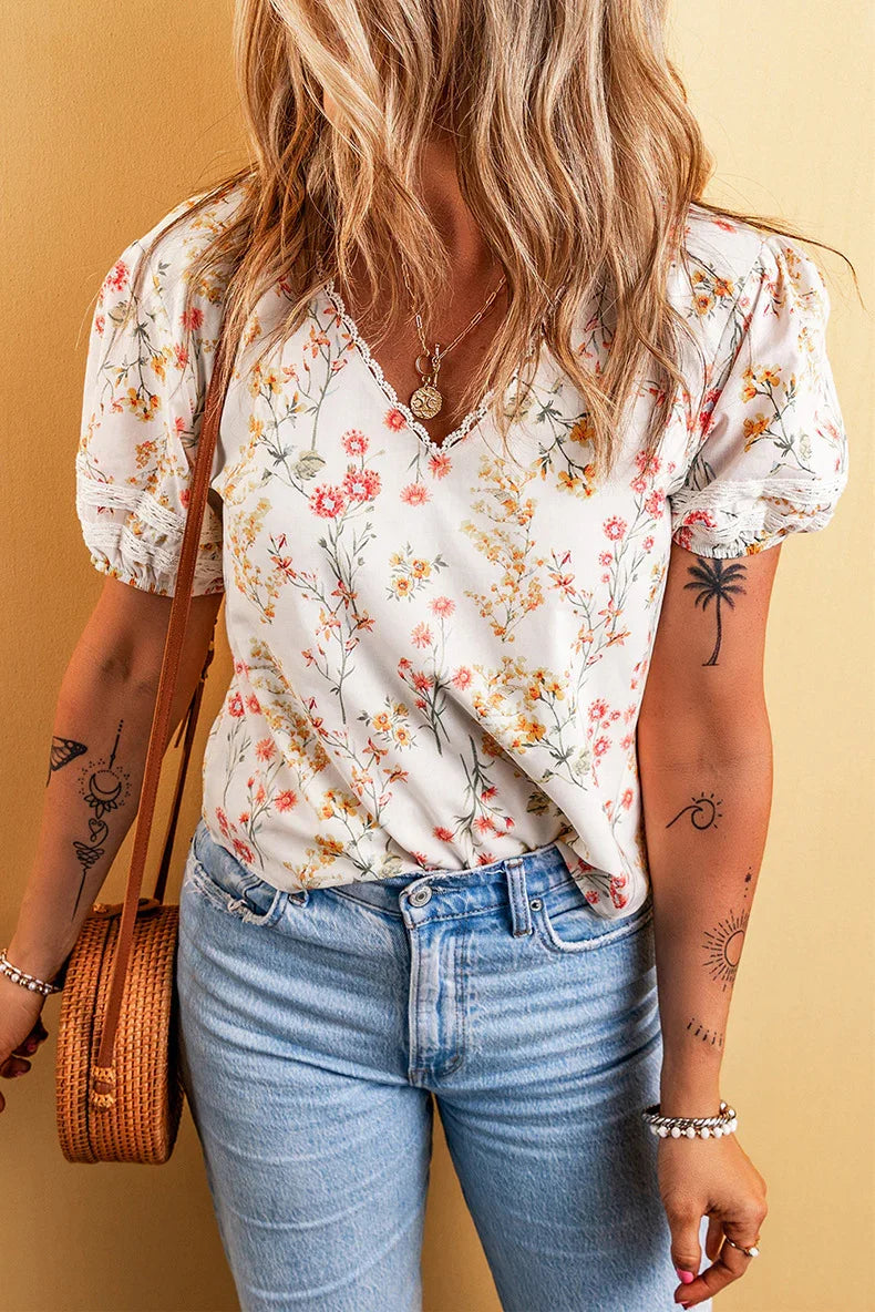 Personalized Floral T-shirt for Women | Stylish & Comfortable Summer Tee - MegaMart USA