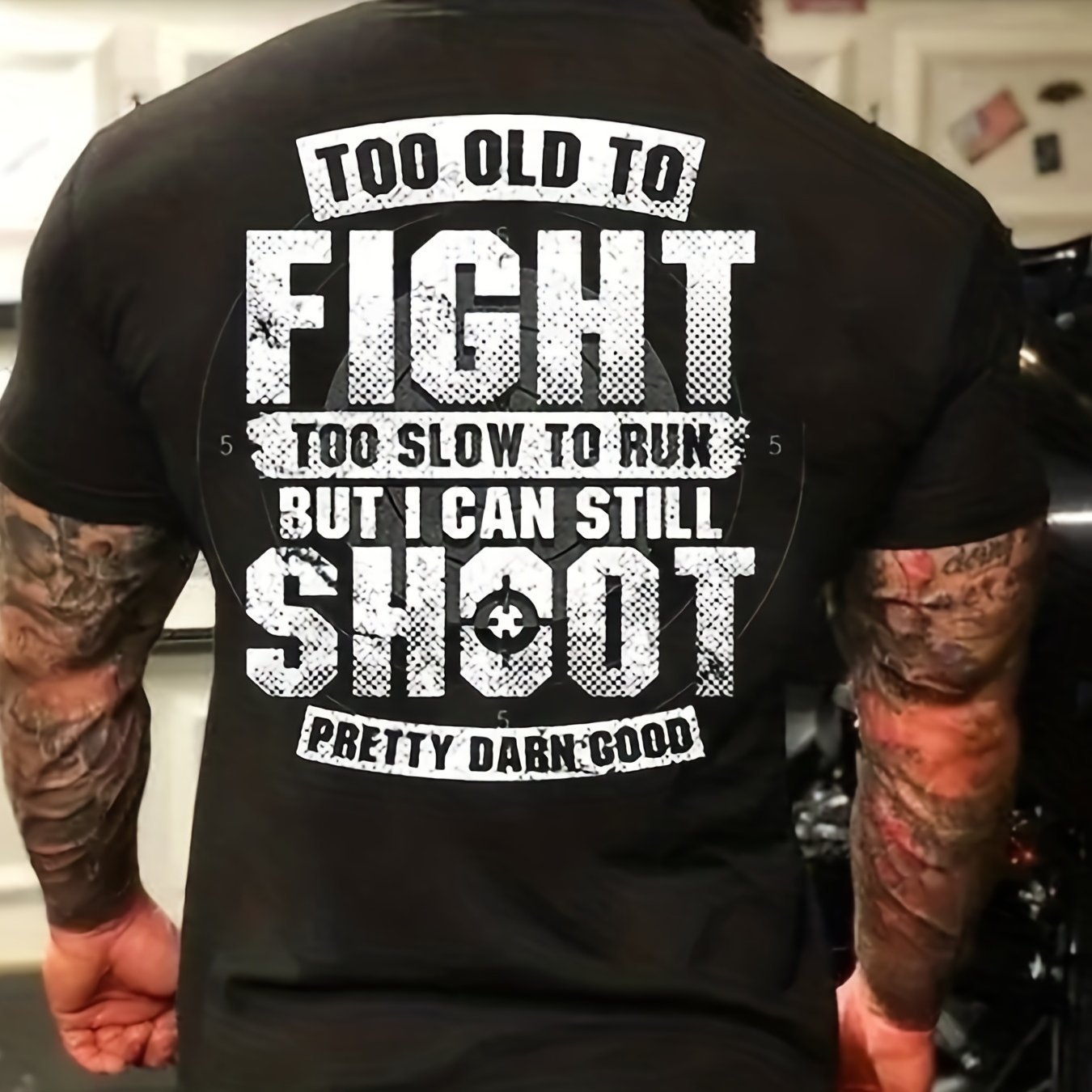 Men’s Combat Shooting T-shirt | Fashionable Summer Short Sleeve Tee for Tall Men - MegaMart USA