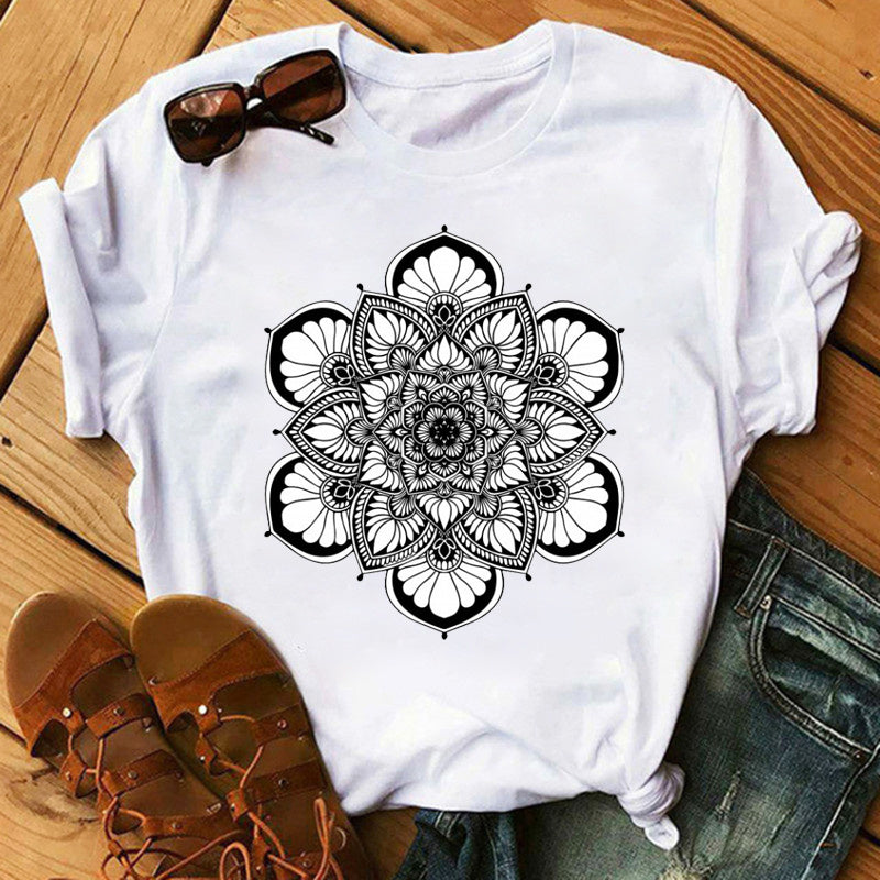 Printed T-shirt for Women | Stylish & Comfortable Tee for USA - MegaMart USA