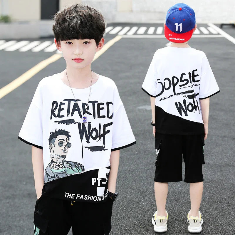 Korean Style Two-Piece T-shirt for Men | Stylish & Trendy Summer Tee for USA - MegaMart USA