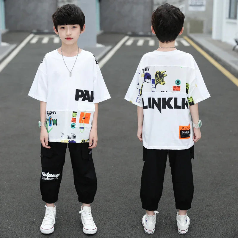 Korean Style Two-Piece T-shirt for Men | Stylish & Trendy Summer Tee for USA - MegaMart USA