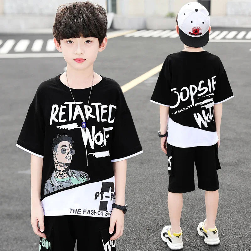 Korean Style Two-Piece T-shirt for Men | Stylish & Trendy Summer Tee for USA - MegaMart USA