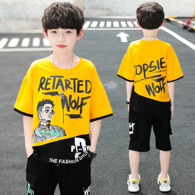 Korean Style Two-Piece T-shirt for Men | Stylish & Trendy Summer Tee for USA - MegaMart USA