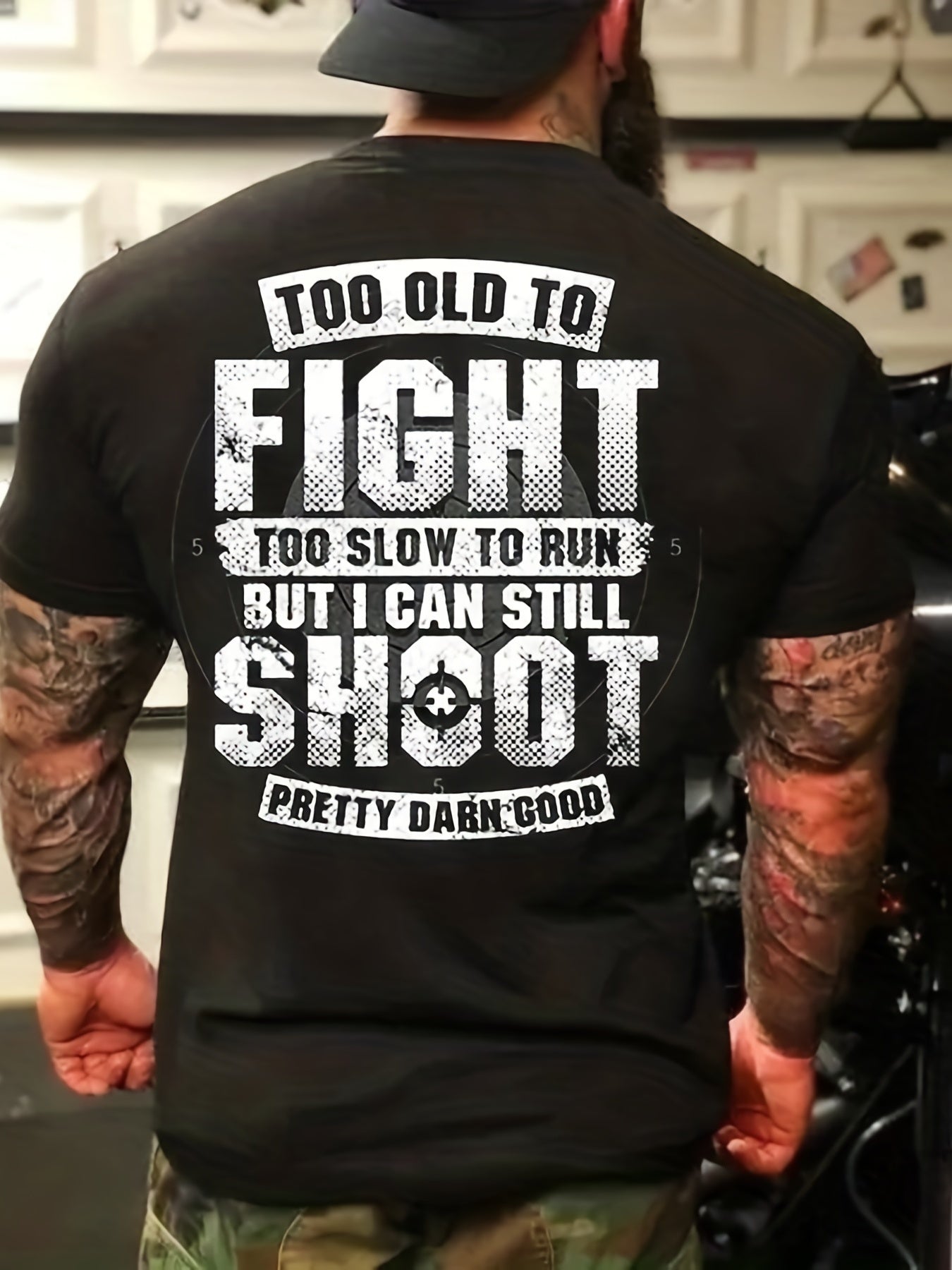 Men’s Combat Shooting T-shirt | Fashionable Summer Short Sleeve Tee for Tall Men - MegaMart USA