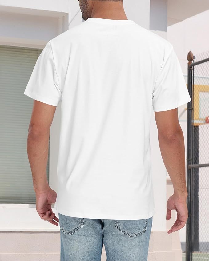 Men’s Basic Crewneck Tee | Water-Repellent Cotton Polyester T-Shirt - MegaMart USA