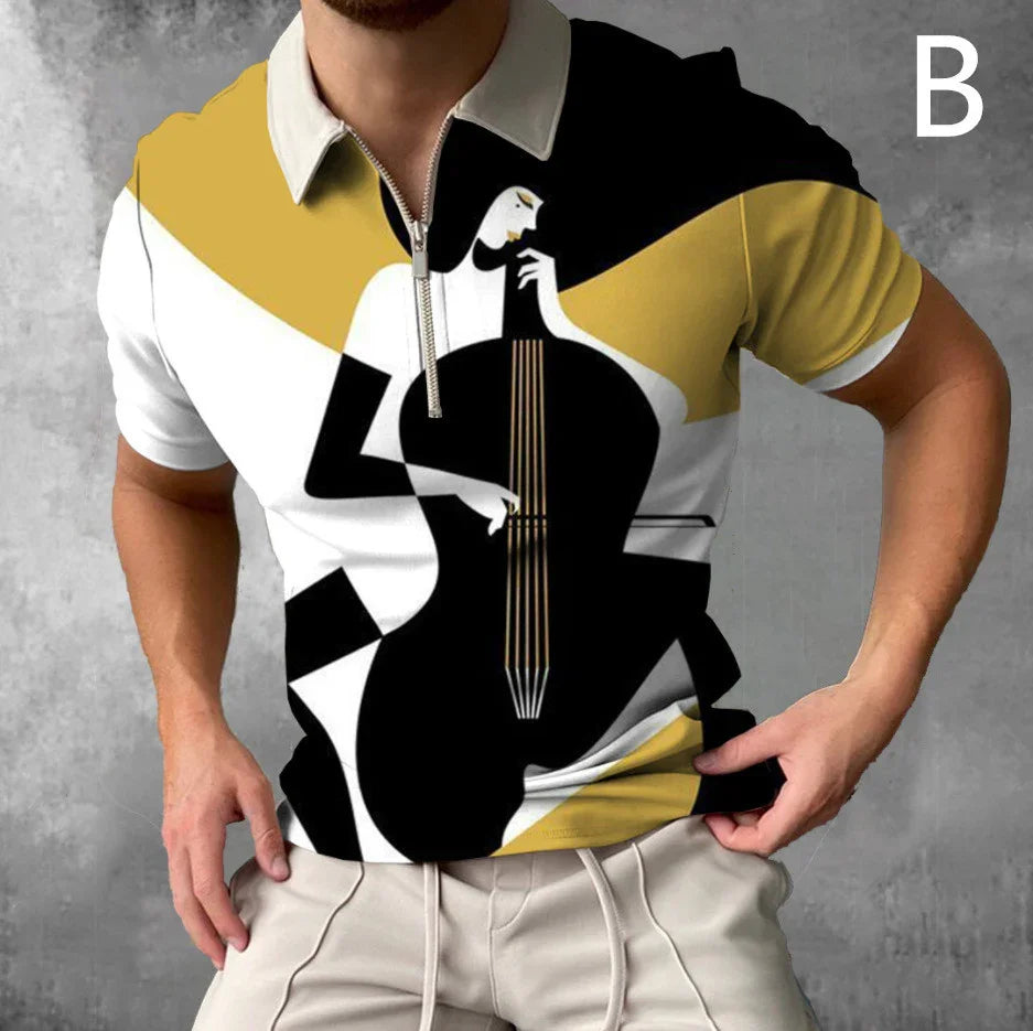 Face Art Print T-shirt for Men | Stylish Streetwear Short Sleeve Tee USA - MegaMart USA