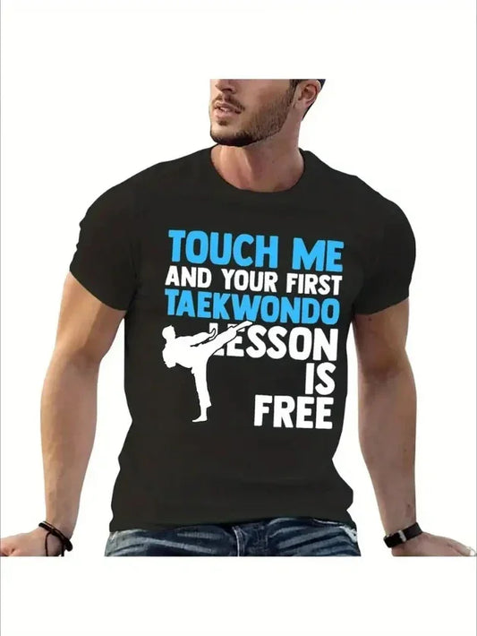 Taekwondo Martial Art T-shirt for Men | Anime Summer Clothes Plain White Tee USA - MegaMart USA