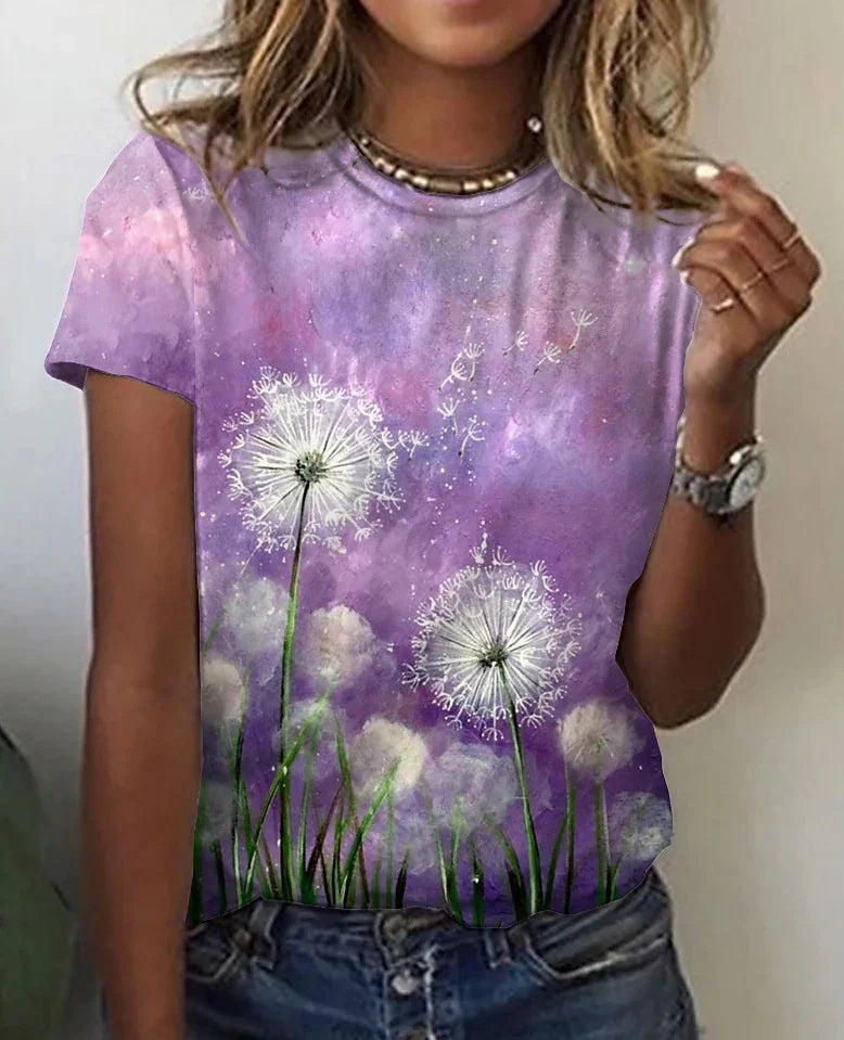 Casual Printed T-shirt for Women | Comfortable & Stylish Tee for USA - MegaMart USA