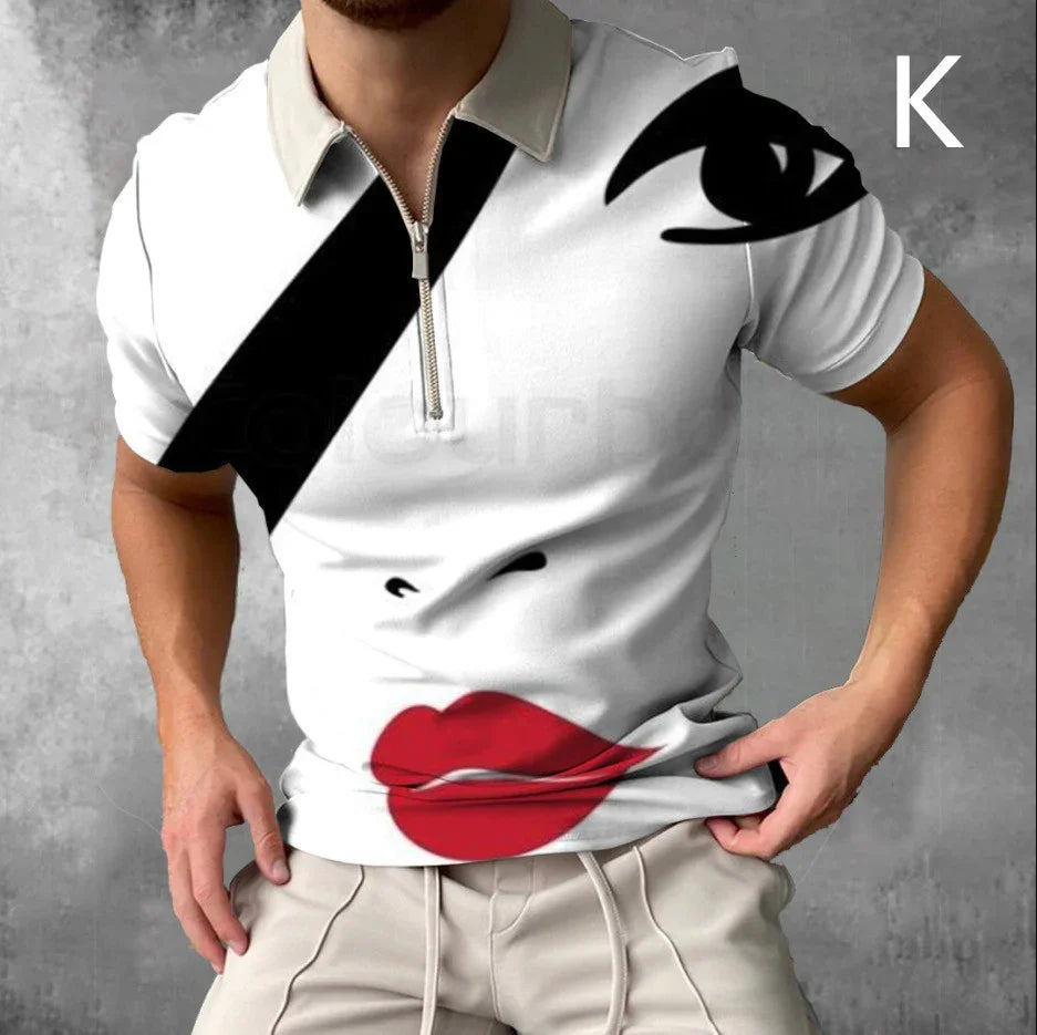 Face Art Print T-shirt for Men | Stylish Streetwear Short Sleeve Tee USA - MegaMart USA