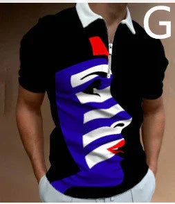 Face Art Print T-shirt for Men | Stylish Streetwear Short Sleeve Tee USA - MegaMart USA