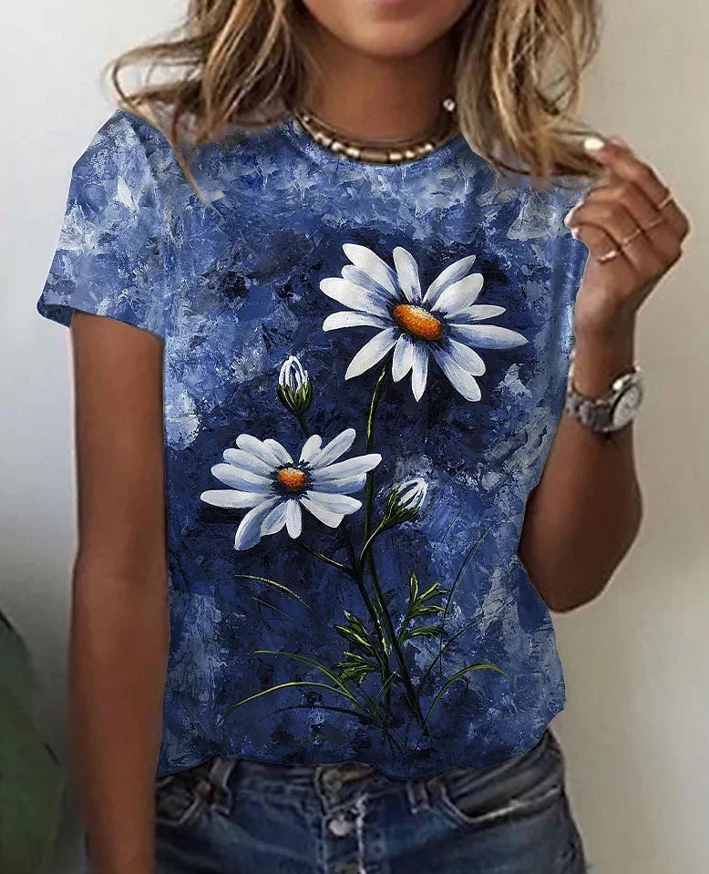Casual Printed T-shirt for Women | Comfortable & Stylish Tee for USA - MegaMart USA