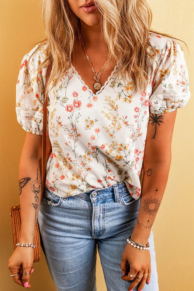 Personalized Floral T-shirt for Women | Stylish & Comfortable Summer Tee - MegaMart USA