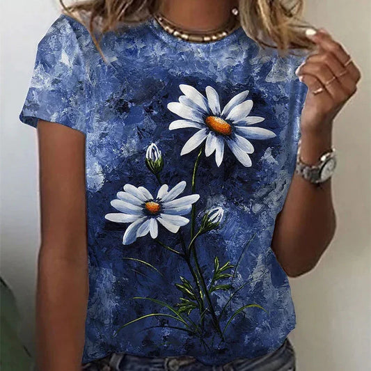 Casual Printed T-shirt for Women | Comfortable & Stylish Tee for USA - MegaMart USA