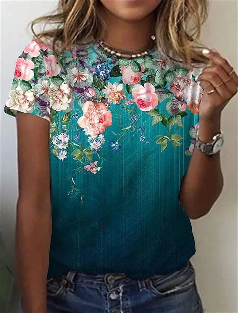 Casual Printed T-shirt for Women | Comfortable & Stylish Tee for USA - MegaMart USA