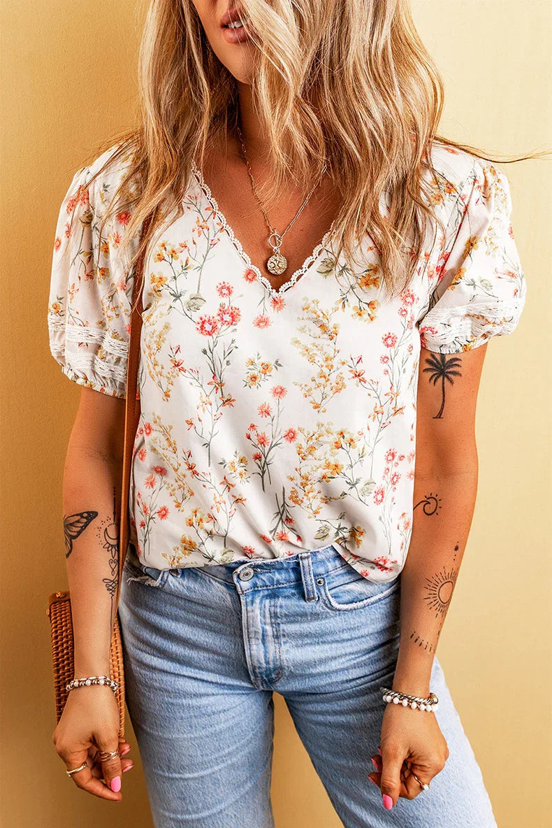Personalized Floral T-shirt for Women | Stylish & Comfortable Summer Tee - MegaMart USA