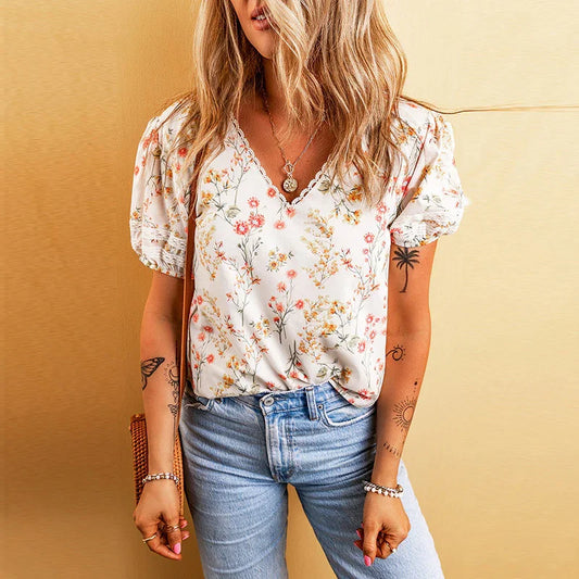 Personalized Floral T-shirt for Women | Stylish & Comfortable Summer Tee - MegaMart USA